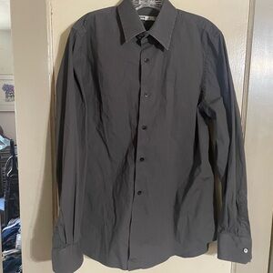 Express Dark Gray Men's in Dress Shirt